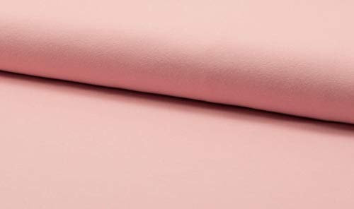 French Terry Stoff - Sommersweat, Rosa als Meterware zum Nähen, 50 cm
