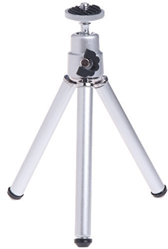 Mking Prerry Mini treppiede professionale di livello laser 1/4 adattatore misuratore di livello del telefono cellulare due treppiede in alluminio - metallo per testa-argento