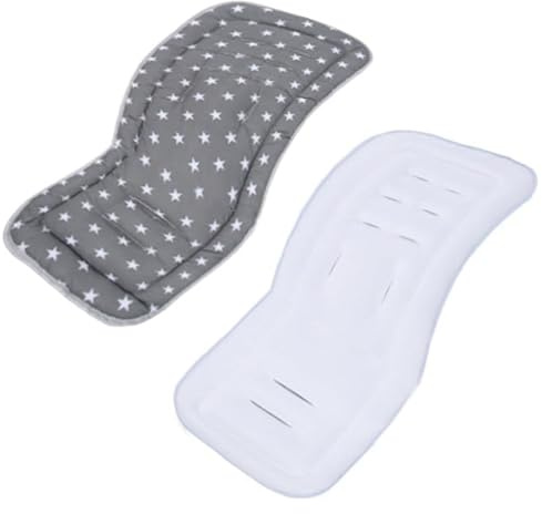 Reversible Baby Pushchair Seat Liners Pushchair Liner Travel Cot Travel Mattress for Pushchair Pram Liner Universal Stroller Liner Breathable Soft Pad Cotton Foldable Baby Pushchair Cushion Mattress