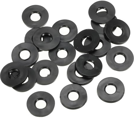 PATIKIL M6 Rubber Flat Washer, 60 Pack 6mm ID 13mm OD 1.6mm Thick Sealing Spacer Gasket Ring for Faucet Pipe Water Hose Fastener Bolt, Black