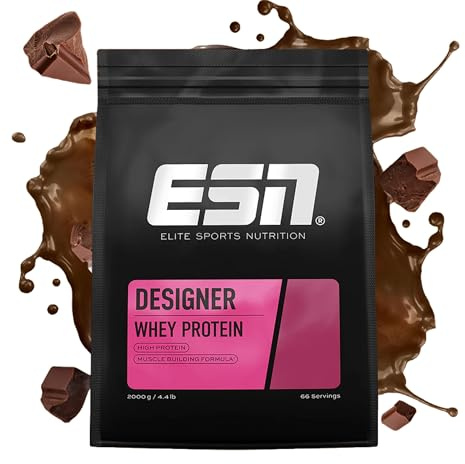 ESN Designer Whey Protein Pulver, Eiweißpulver, Milchschokolade, 2000g, 2.0kg, 66 Portionen