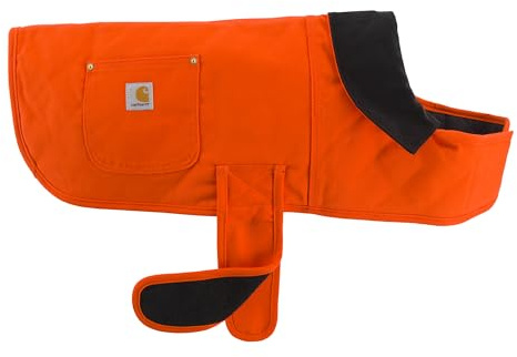 Carhartt Firm Duck Insulated Dog Chore Coat Hunter Orange/Brass XL