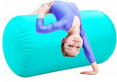 Luft taumel bahn Gymnastik matte Aufblasbare Wäsche matten Dicke Luft roller Gymnastik Fass Rücken Handspring Trainer/Yoga/Training/Cheerleading/Wasser Spaß-100x80cm