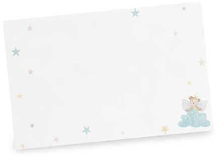 Logbuch-Verlag 12 bunte Karten Einladungskarten Kindergeburtstag Babyparty Taufe Bärchen auf Wolke Sternenkind Erinnerungskarten DIN A6