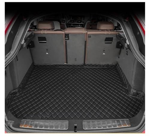 LXHWEAER Auto Kofferraumwanne Für VW Für Tiguan L Für Allspace 7-Sitzer 2021 2022 2023 Cargo Liner Boot Teppiche Auto Kofferraum Antifouling Pads Kofferraum Schutzmatte(Black-Black)