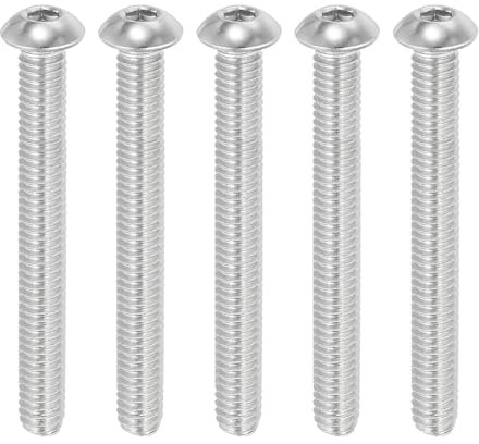 PATIKIL 5pz Viti a Testa Bombata con Esagono Incassato, 5/16-18x3 Acciaio Inossidabile 304 Bulloni Testa Cilindrica Esagono Incassato Viti Completamente Filettatura Completa Fine UNC