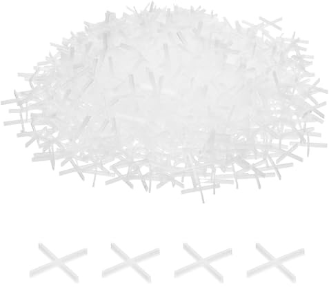 sourcing map Fliesen-Abstandshalter, 1 mm, Hartplastik, Kreuzfliesen, Nivellierer, Abstandshalter, Installation, Keramik, Abstandshalter für Wand, Boden, 200 Stück
