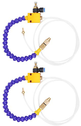 Mist Coolant Lubricant Spray System for CNC Lathes, Milling Drills - 80% Coolant Savings - 2 Piece Sprayer for 8mm Air Pipes - Ideal for Industrial Use