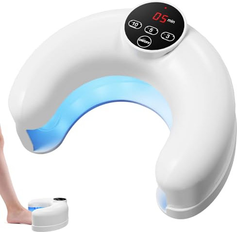 Dispositif Laser pour Mycose Des Ongles Réglable, Dispositif Laser Sans Fil pour Mycoses des Ongles avec 1500mAh Batterie Réglage du 3 Temps pour Utilisable en Diverses Occasions 7 à 10 Min par Jour