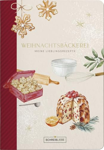 Korsch Verlag Weihnachtsbäckerei - Dein Alltagshelfer - A5-14,8 cm x 21 cm Eintragbuch zum Ausfüllen - vegan - SchreibLiebe