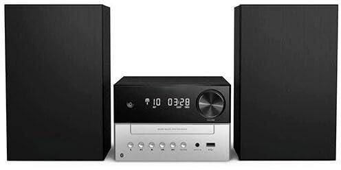 Microcadena Bluetooth 18W con Sonido Potente, conectividad inalámbrica, reproducción de música y Uso versátil para Entretenimiento en casa.