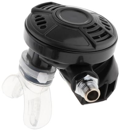 Baoblaze Atemregler für Tauchen, Tauchausrüstung, Wassersport, Ersatz für den Backup-Einsatz unter Wasser, 2. Stufe, klares -Mundstück, Schwarz