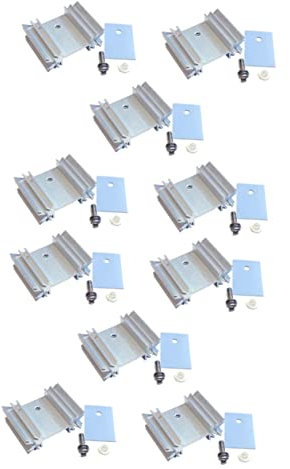 KOMBIUDA Dissipatore Alluminio To-220 per Transistor, 40 Pezzi, Radiatore di Raffreddamento Alta Conducibilità Termica Colore Casuale