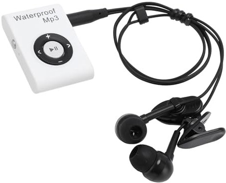 Plyisty Lettore MP3 Subacqueo Subacqueo da 8 GB Memoria con Design Impermeabile per la Navigazione da Nuotare (WHITE)
