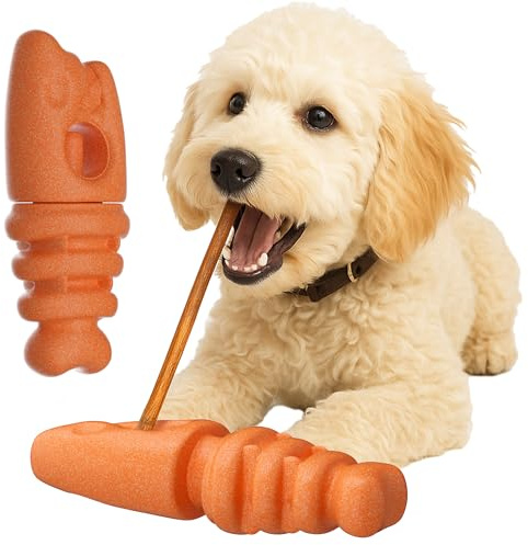 Kittyspout Bully Stick Holder, Jouet à mâcher Anti-étouffement sûr pour Gros mâcheurs, Compatible Lave-Vaisselle