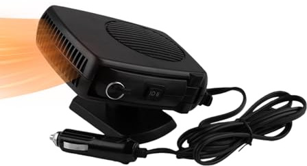 Yulokdwi Calentador Portátil Para Coche | 200W Desempañador Enchufable | 360 Grados Rotación Calentador Para Coche Y Camping | Para Parabrisas Autocaravana Camión Invierno Acampada Interior