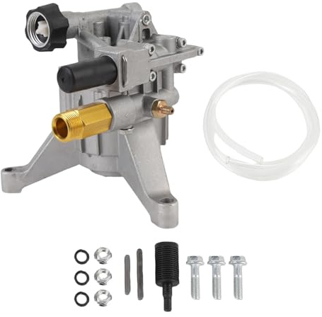 Pompa Ad Alta Pressione 3/4 Pollice, Pompa A Pistone Orizzontale In Alluminio, Dispositivo A Disco Inclinato - Efficace Fino a 3000 PSI, Doppia Tenuta, Ideale Per Lavag