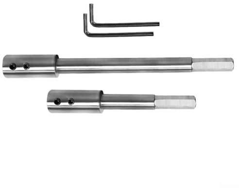 Hosrivae Bohrerverlängerungsstange, 115 cm/178 cm, Sechskantschaft, Edelstahl für Tieflochbohrung, Doppelloch-Positionierungsgenauigkeit, mit Schraubenschlüssel, 2 Stück