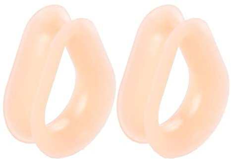 Hoisy Ohr Plugs 10mm(00G) Set 2PCS, Wassertropfen Ohrstecker Herren Plug, Silikon Ohrringe Tunnel Set Fleischfarbe