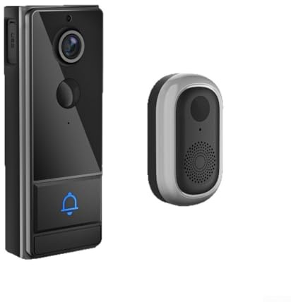 Timbre de video inalámbrico inteligente con visión de 180°, detección de movimiento PIR y audio bidireccional, intercomunicador WiFi impermeable IP65 para aplicación Tuya, batería de 4000 mAh, color