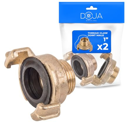 DOJA Barcelona Conector Rapido GEKA Macho Pack 2-1 - para Manguera Latón Universal, Acople Rápido Jardín para Riego, Sistema Compatible Geka, Empalme Estanco, Resistente Conexión Segura