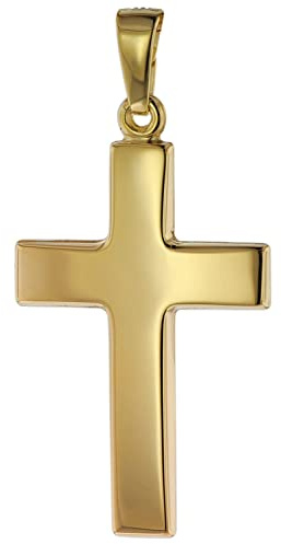 trendor Anhänger Kreuz Gold 585 (14 Karat) 24 mm 75268