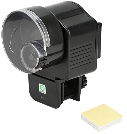 Fdit Kompakter automatischer Fischfütterer, elektrischer automatischer Fischfutterautomat Timer Dispenser Fütterungswerkzeug für Aquarium Aquarium