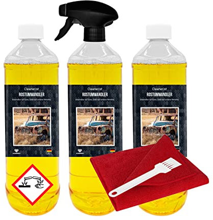 Cleanerist 3x1 Liter Rostumwandler I Rostentferner | Rostschutz | Phosphorsäure I Rostlöser I Flugrostentferner