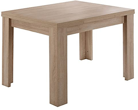 0560_80x60 MONZI Eiche Sägerau Sonoma Nb. Tisch Esstisch Auszugstisch Küchentisch Funktionstisch ausziehbar 80 x 60 cm