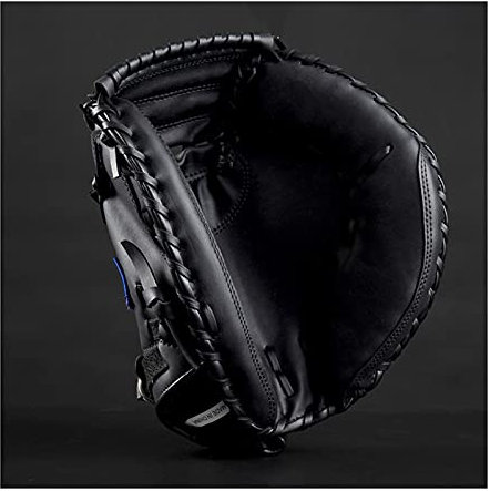 Baseball Handschuhe Outdoor Sports Braun Black Baseball Catcher Handschuh Softball-Übungsgeräte Größe 12.5 Linkshänder für Erwachsene-Training Baseball Glove (Color : Black)
