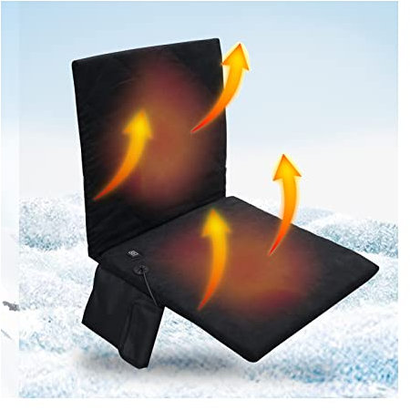 40,6 cm beheiztes Stadion-Sitzkissen, tragbares USB-beheiztes Sitzkissen für Outdoor-Bleicher, Camping, Angeln, Heizkissen , verbesserte 3 Stufen