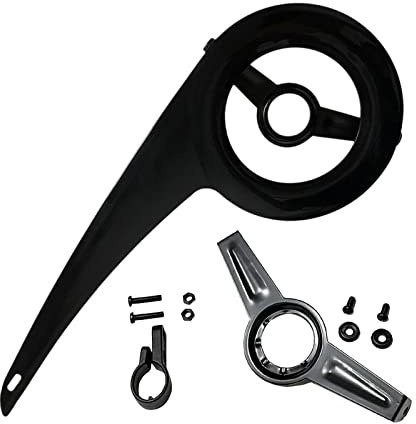 DYNWAVE Bike Chain Guard Cover Protector Case Various Sizes for 32-48T Chainrings Sprocket Crankset Guard Bicycle Protection Accessories, Black+Tail Buckle