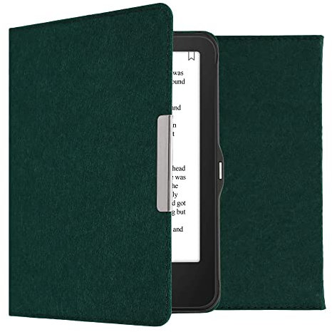 kwmobile Hülle kompatibel mit Tolino Vision 1/2 / 3/4 HD - Filz Stoff eReader Schutzhülle Cover Case - Petrol