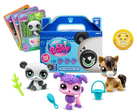 Littlest Pet Shop - 3 Haustiere Überraschung - Sammlertiere - Offizielle Lizenz - Niedliche kleine Tiere - BF00568