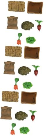BESPORTBLE 21 STK Garten-Gemüse-Ornament Bauernhof Miniaturen Pflanzentopffiguren dekorieren Modelle Kinderspielzeug Bauernhofbedarf, Kunsthandwerk Tischdekoration aus Sand Schreibtisch Suite
