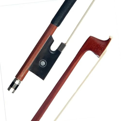Professionell fiolbåge Violinbåge I Full Storlek Brazilwood Rund Stick Bow Ebony Frog Läder Grip Nybörjarbåge Använd Fioltillbehör