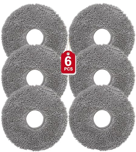 6-pack Rengöringsduk för Xiaom i X10+/Dreame L10s Ultra/L10 Ultra/L20 Ultra/L10s Pro/L10 Prime/X40 Ultra/Xiaomi Soprobot/mörk