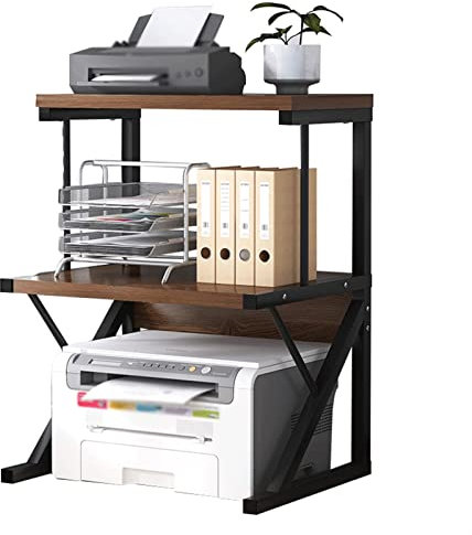 RFSHGIOP Printer Tableprinter Shelf/Stand Printer Stand Office Small Desk File Storage Rack Multifunctional Heavyduty Desktop Printer Shelf Home Kitchen Microwave Oven Rack Printer Carts & Stands