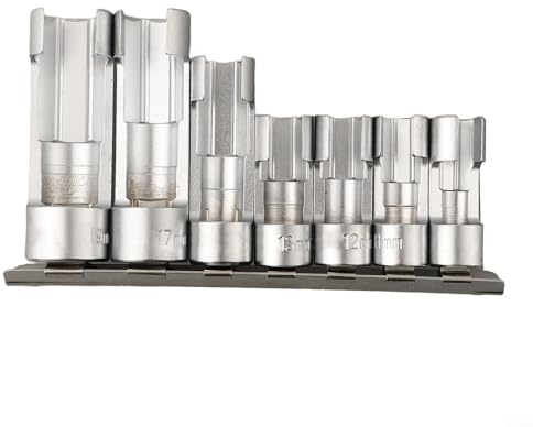 Special Diesel Injector Socket Wrench Set with 7 Pieces for Loosening Pipes and Accessing Connectors