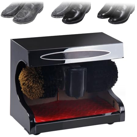 Electric Shoe Shine Machine, Automatic Polisher with Combined Spherical Brush for Household and Commercial Use