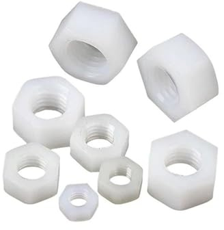 PA66 Nylon-Kunststoffisolierung, metrische Gewinde-Sechskantmutter(White,M2)