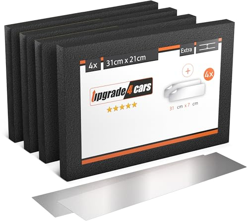 Upgrade4cars Protector Pared Garaje Tiras Espuma en Negro Accesorios Coche | Accesorio práctico para el vehículo | Fácil de usar y guardar | Apto para todas las estaciones | Verano & Invierno