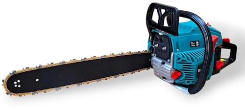 Motosega Professionale a Scoppio 68cc - Motore 2 Tempi ad Alte Prestazioni, Barra da 55 cm, Sistema Antivibrazione e Freno Catena di Sicurezza - Ideale per Taglio Legna, Potatura e Abbattimento