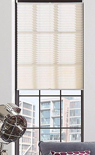 My Home Klemm Plissee Easyfix Plisseerollo Creme ohne Bohren Crush Optik (H/B: 130/60 cm)