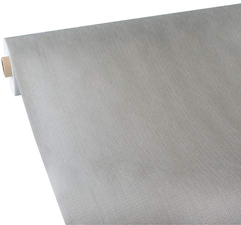 Papstar, Tischdecke, stoffähnlich, Vlies soft selection plus 25 m x 1,18 m silber auf Rolle, #86047
