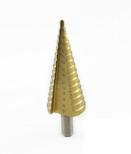 Details zu HSS TIN Stufenbohrer Titan Schälbohrer Konusbohrer 4-32mm (WIER-HSS-32mm)