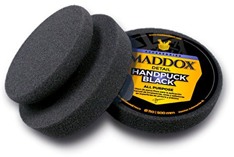 Maddox Detail - Handpuck Black All Purpose 110 x 500 mm | Spugna multiuso per auto per pulizia e ceratura | Ideale per applicare prodotti e cere per la pulizia dell'auto | Spugna per autolavaggio