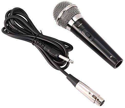 Microphone Dynamique, Microphone Dynamique Filaire Professionnel Portable Voix Claire avec câble de Connexion pour la conférence de Spectacle en Plein air de Divertissement