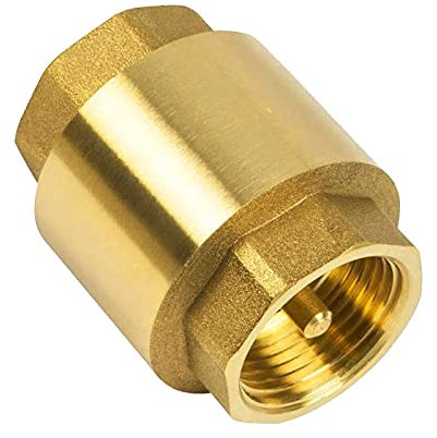 Cyleibe Rückschlagventil Rückschlagklappe Rückflussverhinderer, Messing Rücklaufventil Rückstauklappe für Heizung Wasser, zum Anschluss an Pumpen