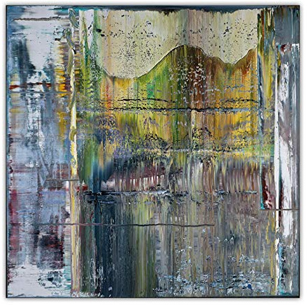Gerhard Richter Hintergrund Dekor《Haggadah》Leinwand Kunst Malerei Kunstwerk Poster Bild Wand Home Wohnzimmer Dekoration 80x80cm (32 x 32) Kein Rahmen